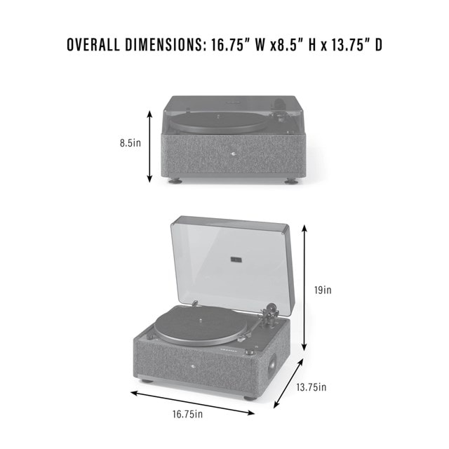 Crosley E200 Grey/Walnut Turntable - 20