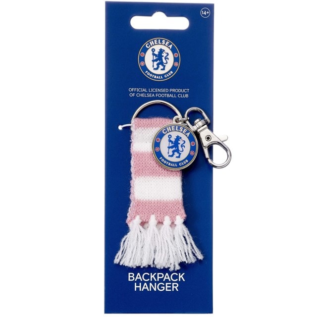 Chelsea FC Pink Striped Scarf Keyring - 2