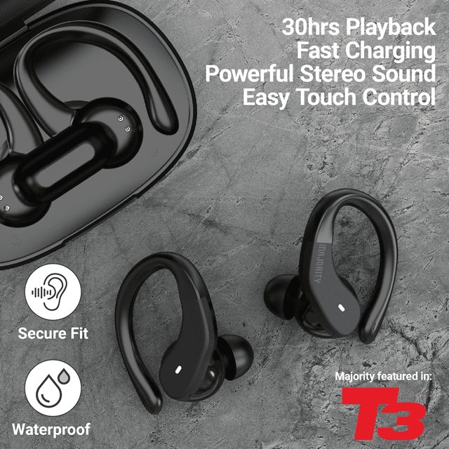 Majority Tru Sport Black True Wireless Bluetooth Earphones - 4