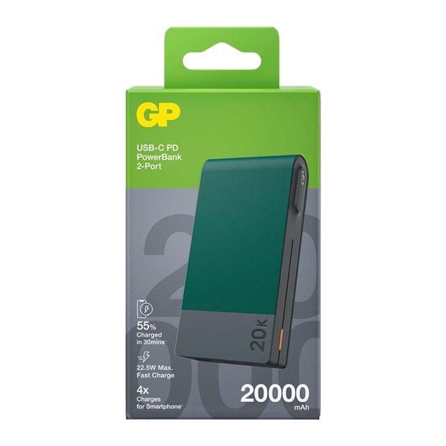 GP M2 Series Green 20000mAh Power Bank - 10
