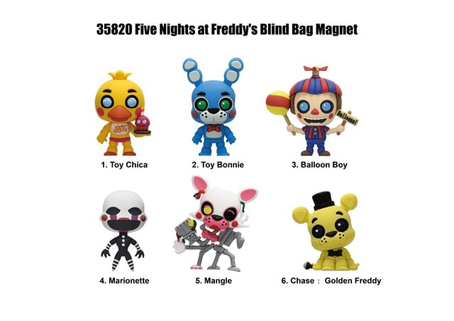 Five Nights At Freddy's FNAF 3D Foam Magnets Blind Bag - 2