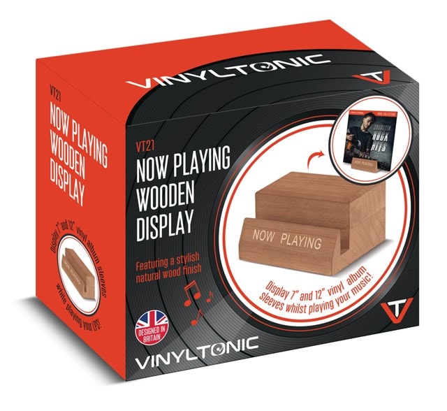 Vinyl Tonic NOW PLAYING Wooden Stand, Vinyl Storage, Free shipping over  £20