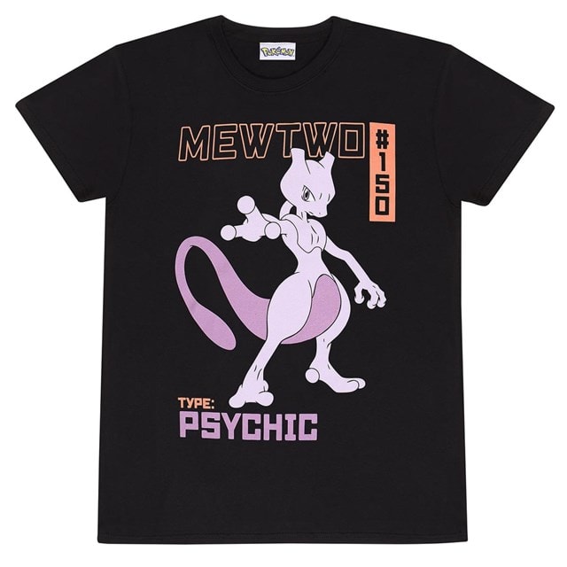 Mewtwo Pokemon Black Tee (Small) - 1