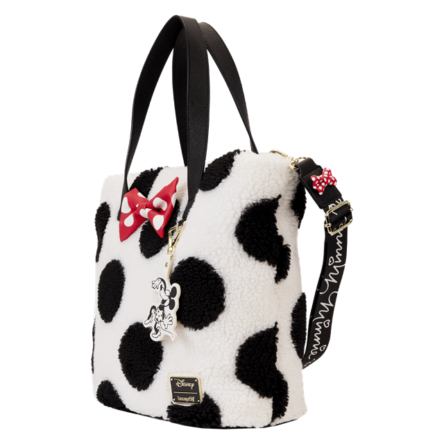 Minnie Rocks The Dots Sherpa Tote Bag Loungefly - 2