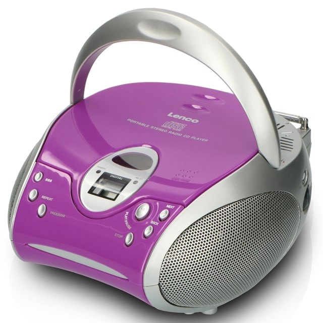 Lenco SCD-24 Purple CD Player with FM Radio - 4
