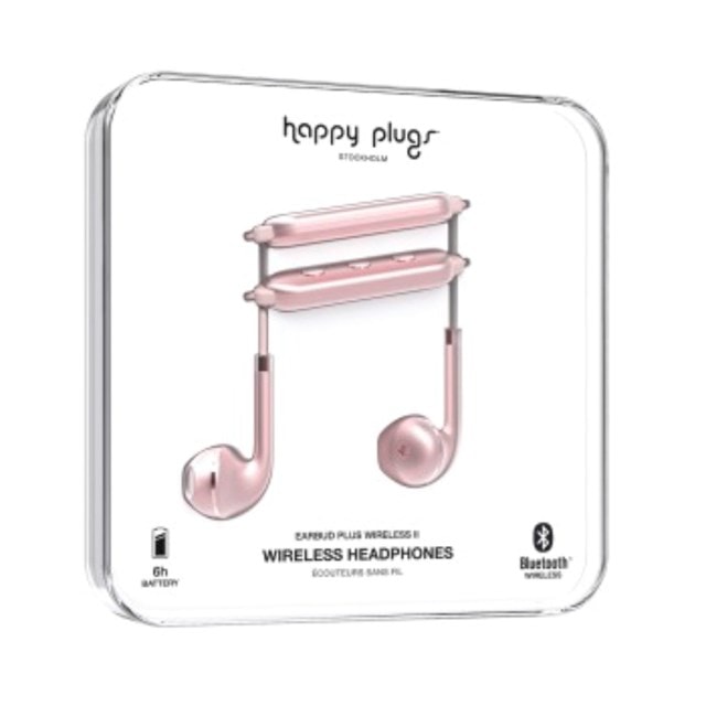 Happy Plugs Wireless II Pink Gold Bluetooth Earphones - 2