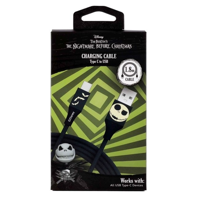 Nightmare Before Christmas Jack Bats USB-C Cable 2M - 4