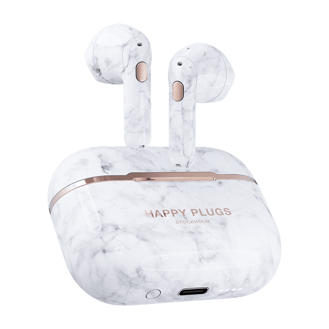 Happy Plugs Hope White Marble True Wireless Earbuds - 2
