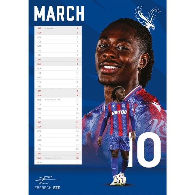 Crystal Palace FC 2025 Calendar A3 - 2