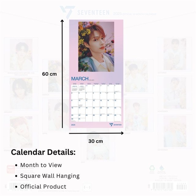 Seventeen 2025 Square Calendar - 5