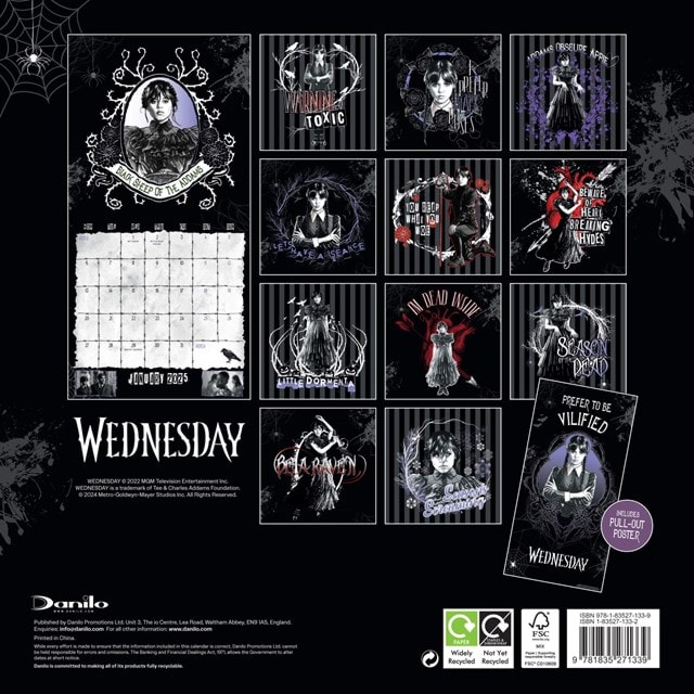 Wednesday 2025 Square Calendar - 2