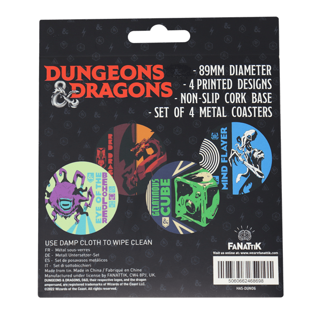 Monsters Dungeons & Dragons Coaster Set - 5
