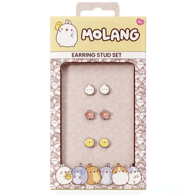 Molang Piu Piu Stud Earring Set - 2