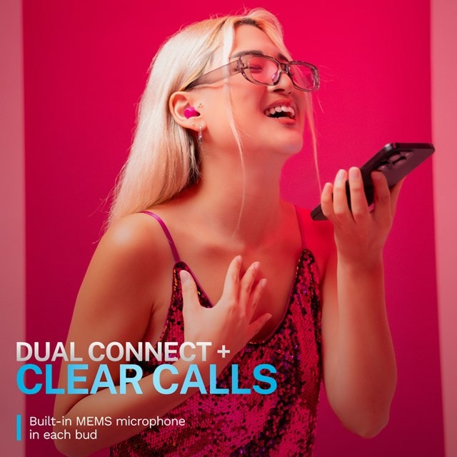JLab Go Pop ANC Pink Active Noise Cancelling True Wireless Bluetooth Earphones - 5