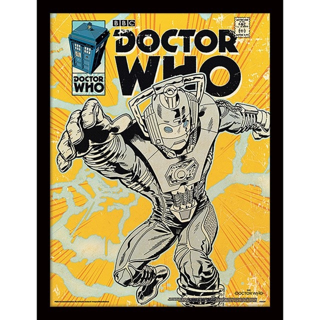 Cyberman Comic Doctor Who Framed 30 x 40cm Print - 1