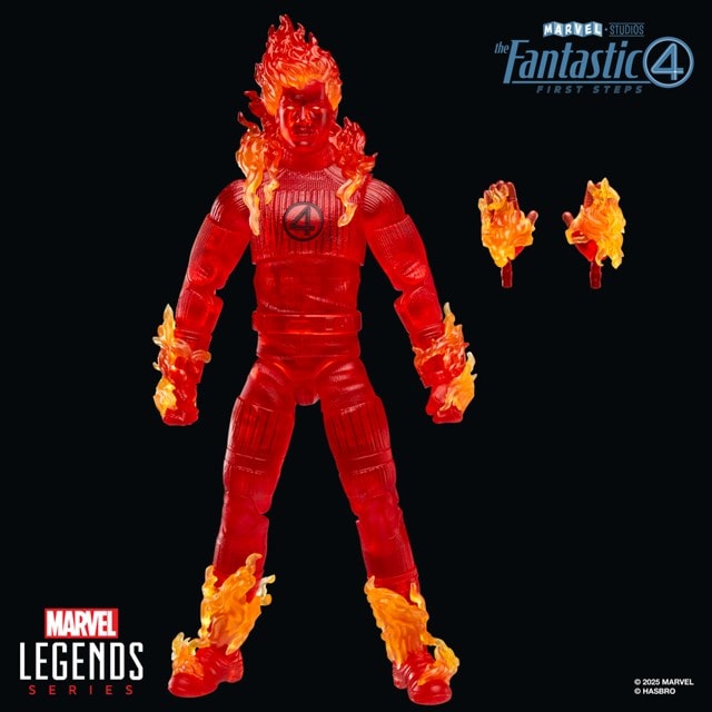 Human Torch Fantastic Four First Steps Marvel Legends Series Hasbro Action Figure - 7