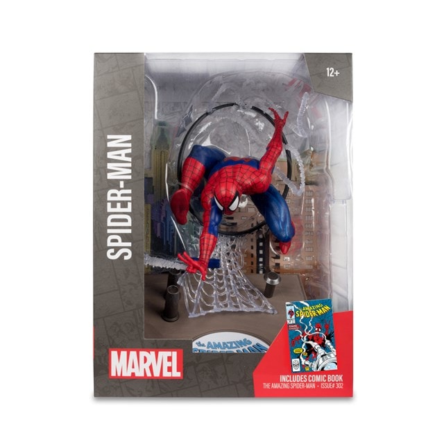 Spider-Man 1/6 Scale Posed Figure With Scene & Comic Amazing Spider-Man #301 McFarlane Figurine - 3