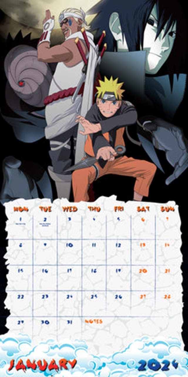 Naruto Shippuden 2024 Square Calendar Calendar Free shipping over £