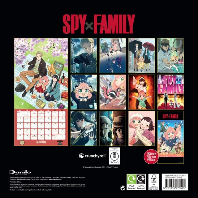 Spy X Family 2025 Square Calendar - 2