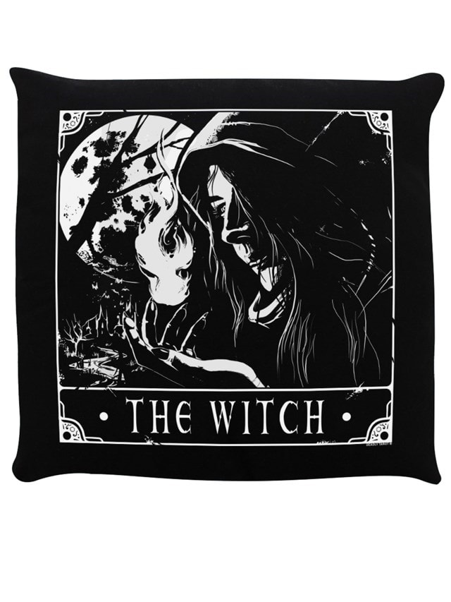 Deadly Tarot The Witch Black Cushion - 1