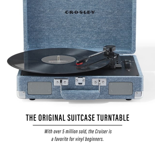 Crosley Cruiser Plus Washed Denim Bluetooth Turntable - 12