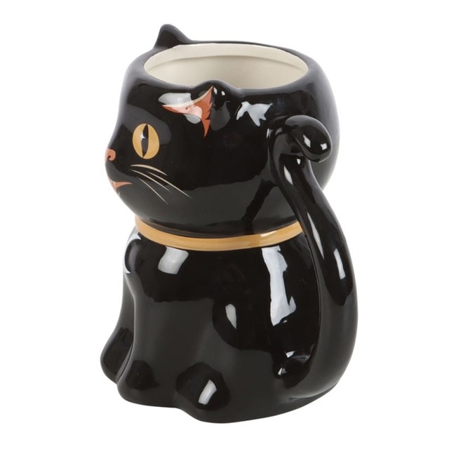 Spooky Black Cat Shaped Mug - 2