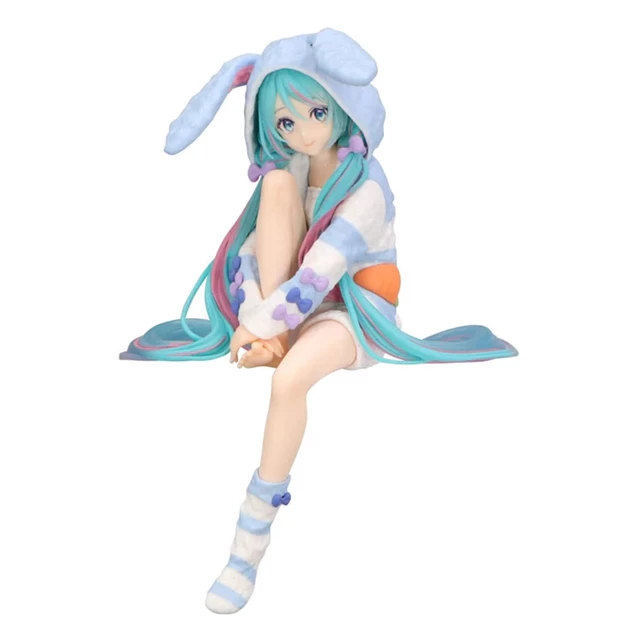 Hatsune Miku Rabbit Ear Hooded Pajama Noodle Stopper Figure - 1