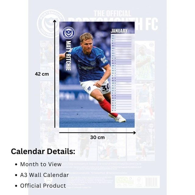 Portsmouth FC 2025 Calendar A3 - 4