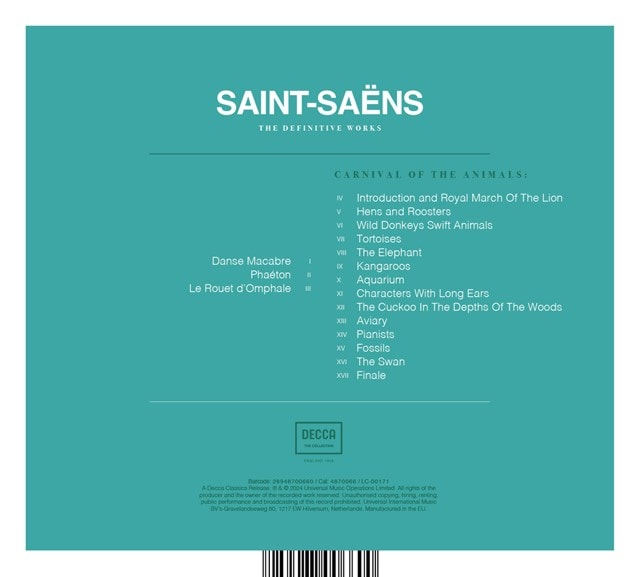 Saint-Saens: The Definitive Works - 1