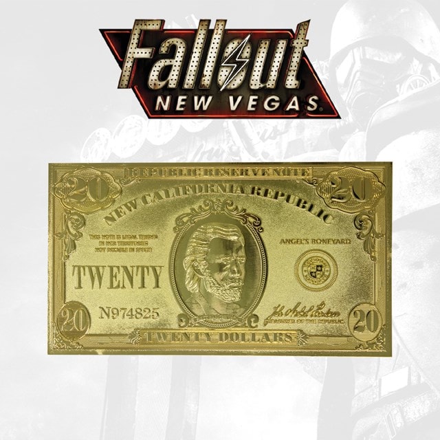 Fallout New Vegas 24k Gold Plated Limited Edition Replica Ncr Bill Pop Culture Accessories Free Shipping Over Hmv Store