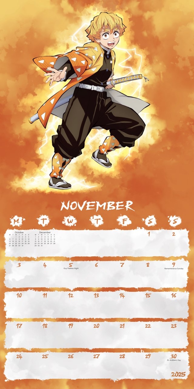 Demon Slayer 2025 Square Calendar - 4