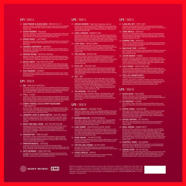 NOW That's What I Call Music! Vinyl [25-26] - Red 3LP - 3