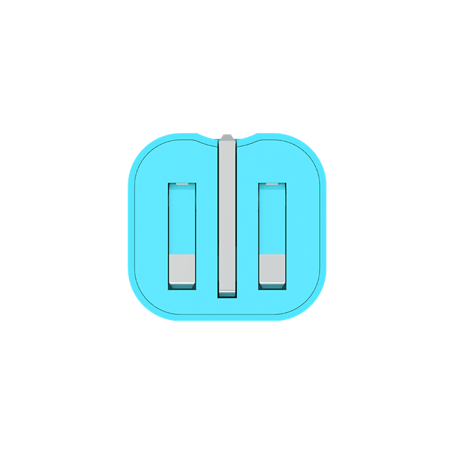 SmartCharger Pro Neon Blue 20W Wall Plug and USB-C Cable Pack - 9