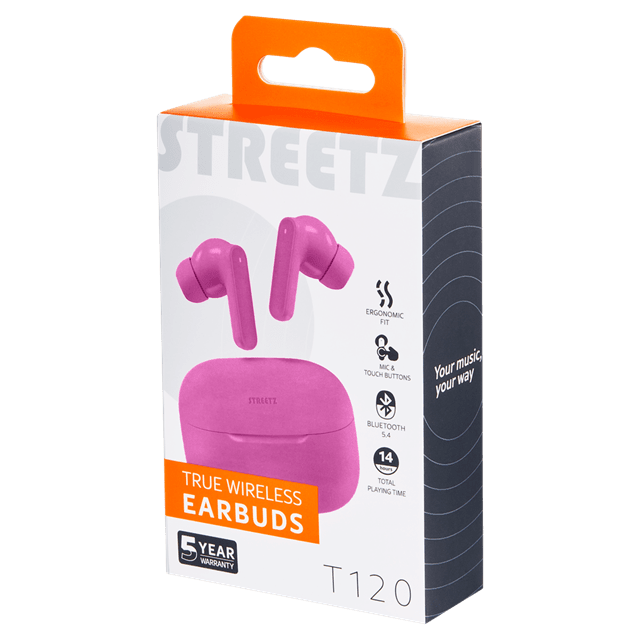 Streetz T120 Pink True Wireless Earphones - 4