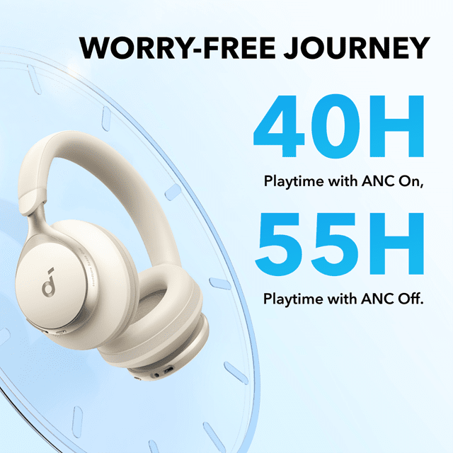 Anker Soundcore Space One Cream Active Noise Cancelling Headphones - 5