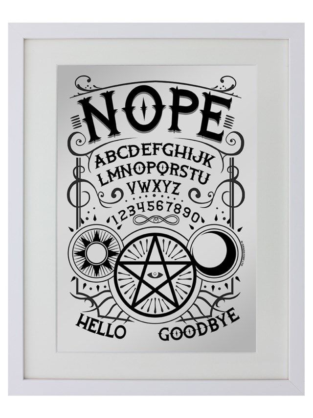 Nope Ouija Mirrored Tin Sign - 1