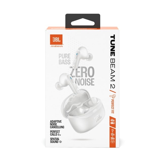 JBL Tune Beam 2 White Active Noise Cancelling True Wireless Bluetooth Earphones - 8