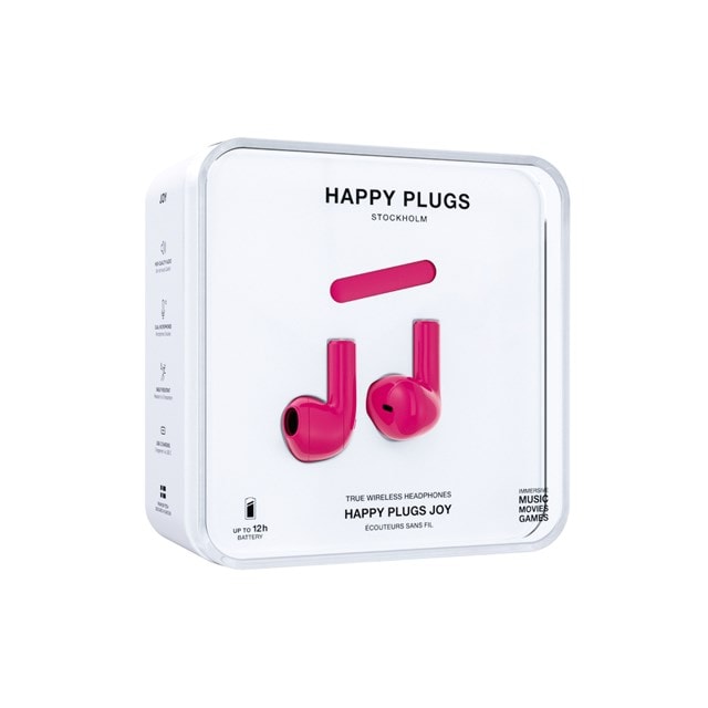 Happy Plugs Joy Cerise Pink True Wireless Bluetooth Earphones - 4