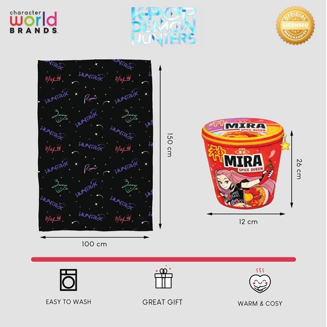 Mira Noodle K-Pop Demon Hunters Cushion & Blanket - 2