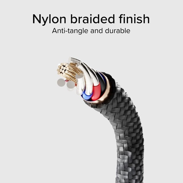 SBS 180° Flexy Braided Black USB-C to USB-C Cable 1m - 5