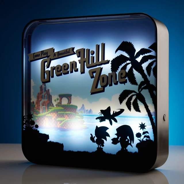 Green Hill Zone Sonic The Hedgehog Acrylic Lamp - 2