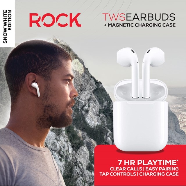 Rock TWS White True Wireless Bluetooth Earphones - 7