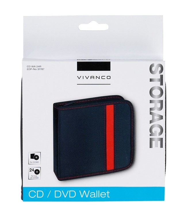 Vivanco 24 CD Wallet Black/Red - 2