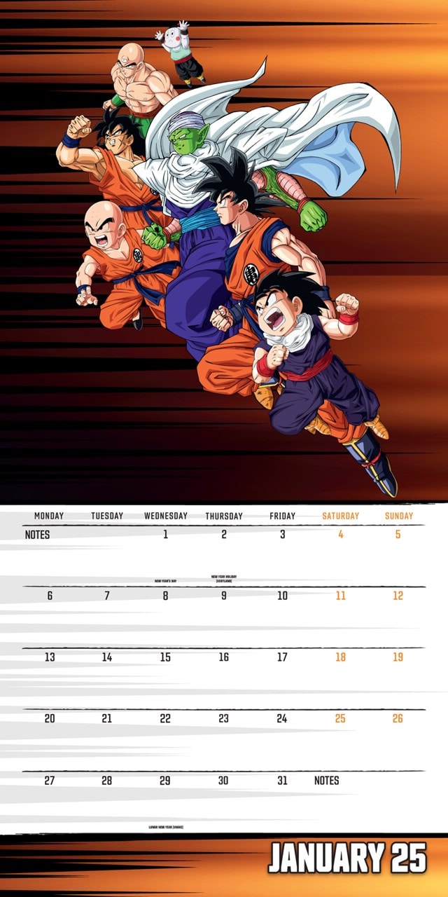 Dragon Ball Z 2025 Square Calendar - 3