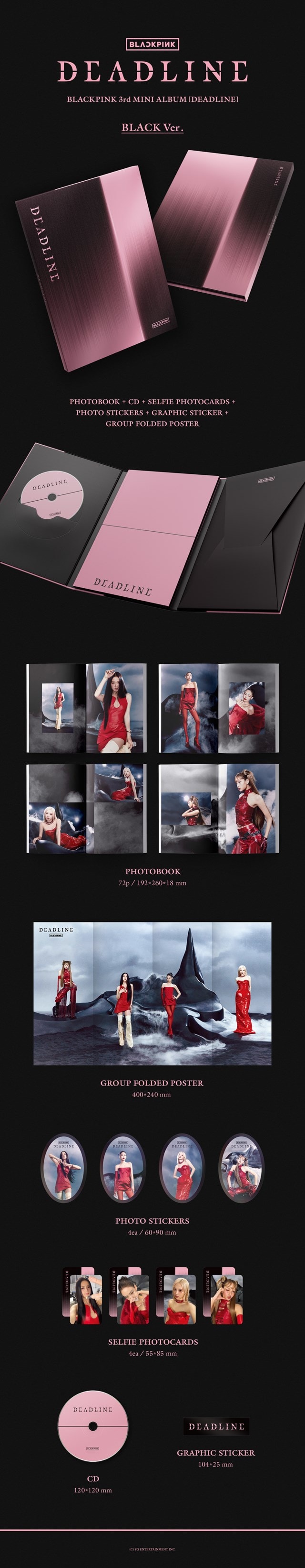 BLACKPINK 3rd Mini Album [DEADLINE] BLACK Ver. - 6