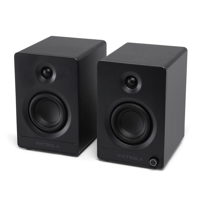 Victrola Tempo Black Bluetooth Bookshelf Speakers - 2