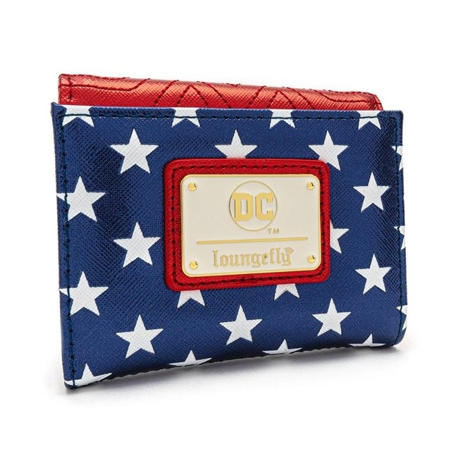 Loungefly X DC Comics Wonder Woman Red White And Blue Flap Wallet - 2