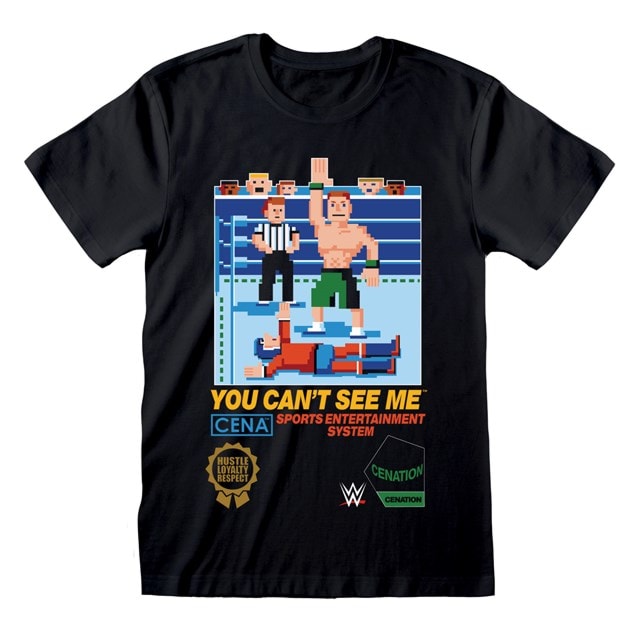 You Can't See Me Arcade John Cena WWE Black Tee HMV Store