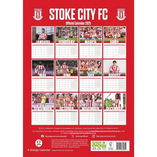 Stoke City FC 2025 Calendar A3 - 4