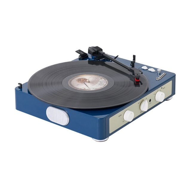 Gadhouse Brad Retro MK II Navy Bluetooth Turntable - 7